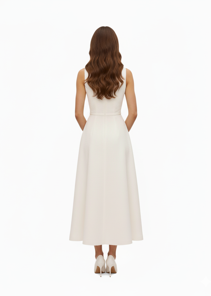 Lisana Highneck Midi Dress