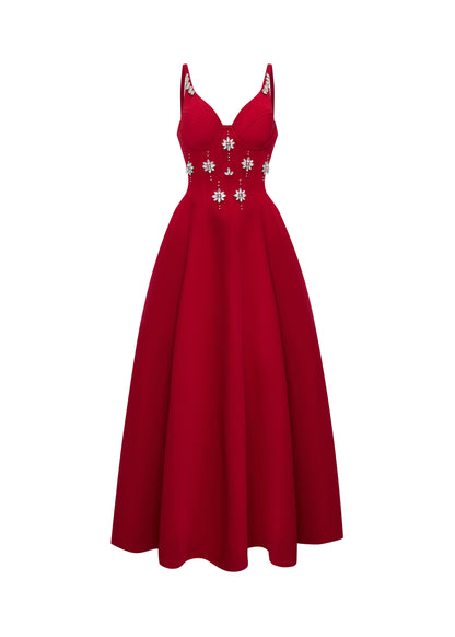 Rosina Strap Midi Dress