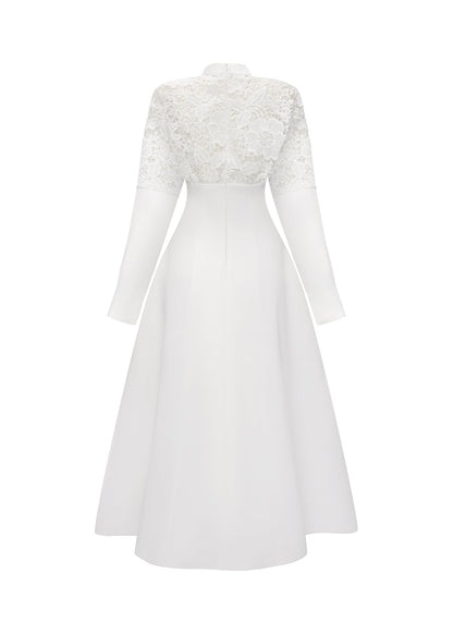 Aurora Lace long sleeves Midi dress