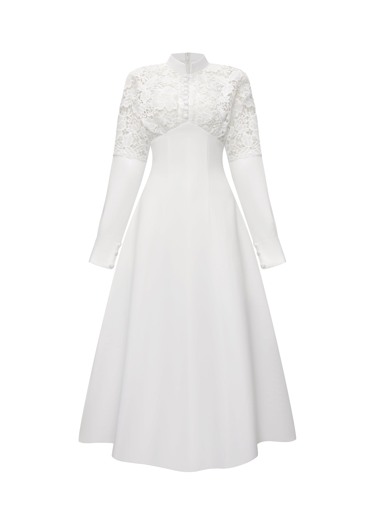 Aurora Lace long sleeves Midi dress