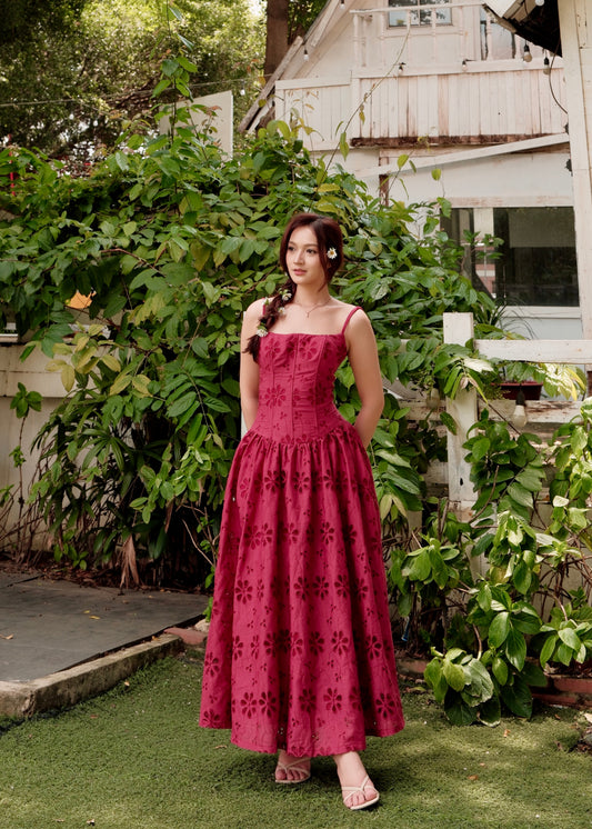 Enola Corset Midi Dress