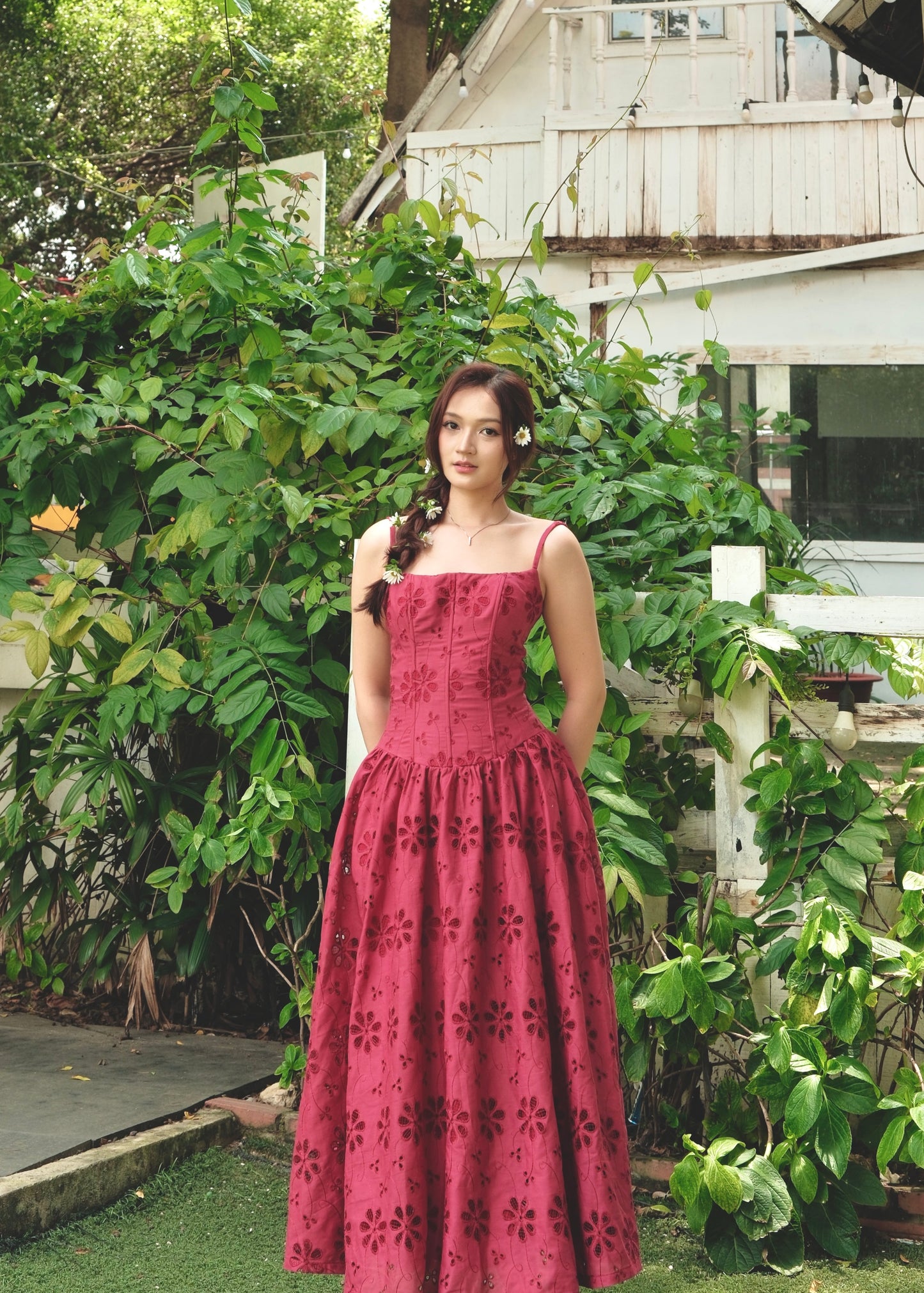 Enola Corset Midi Dress