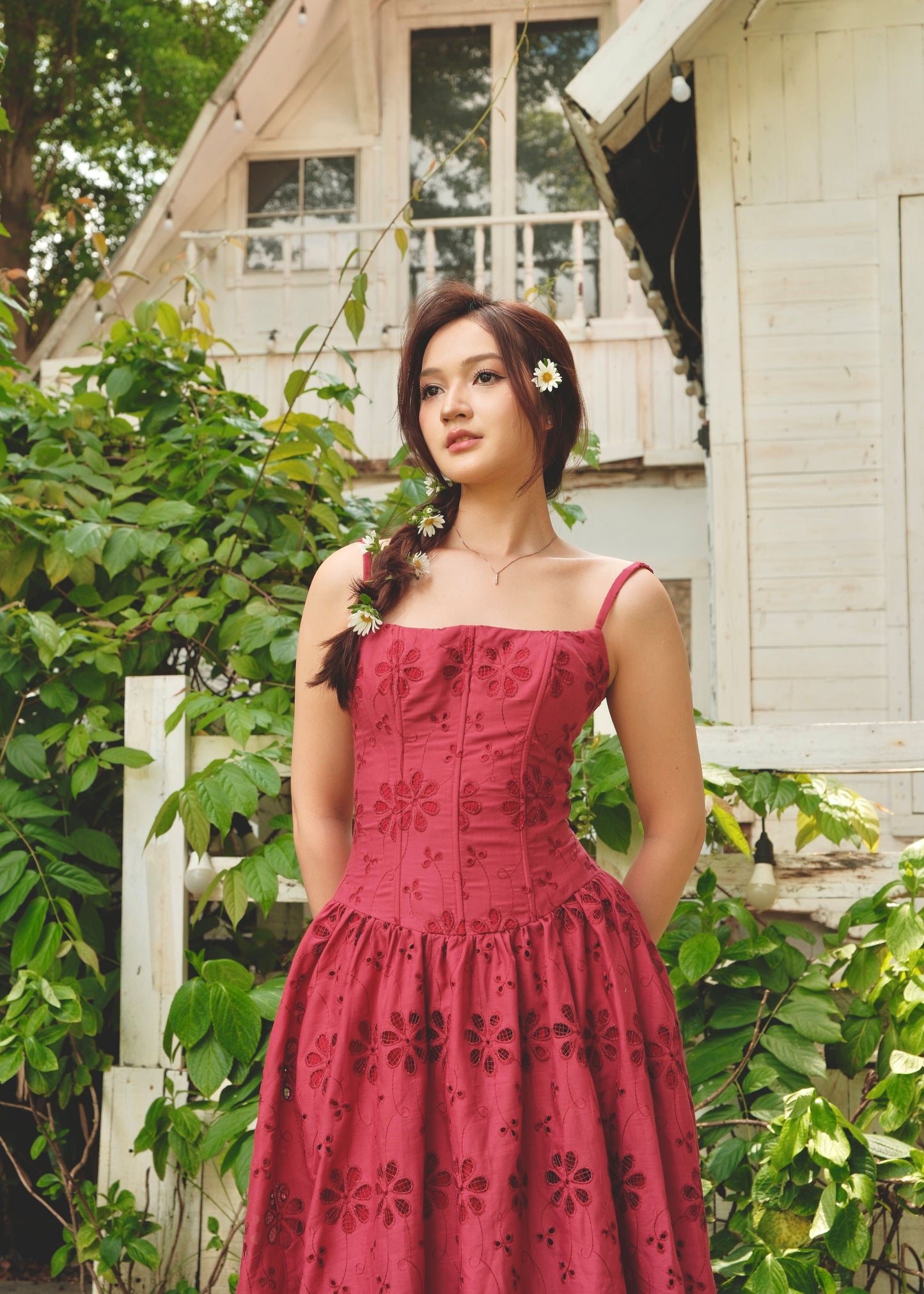 Enola Corset Midi Dress