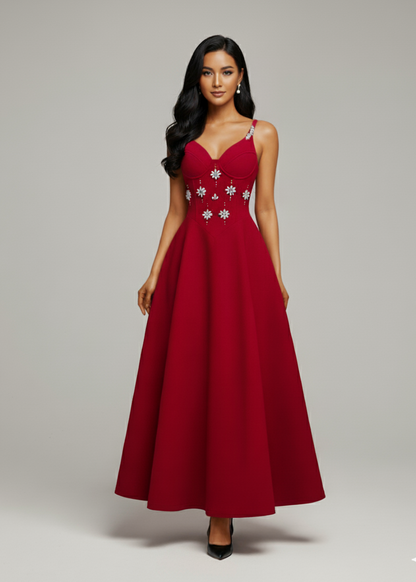 Rosina Strap Midi Dress