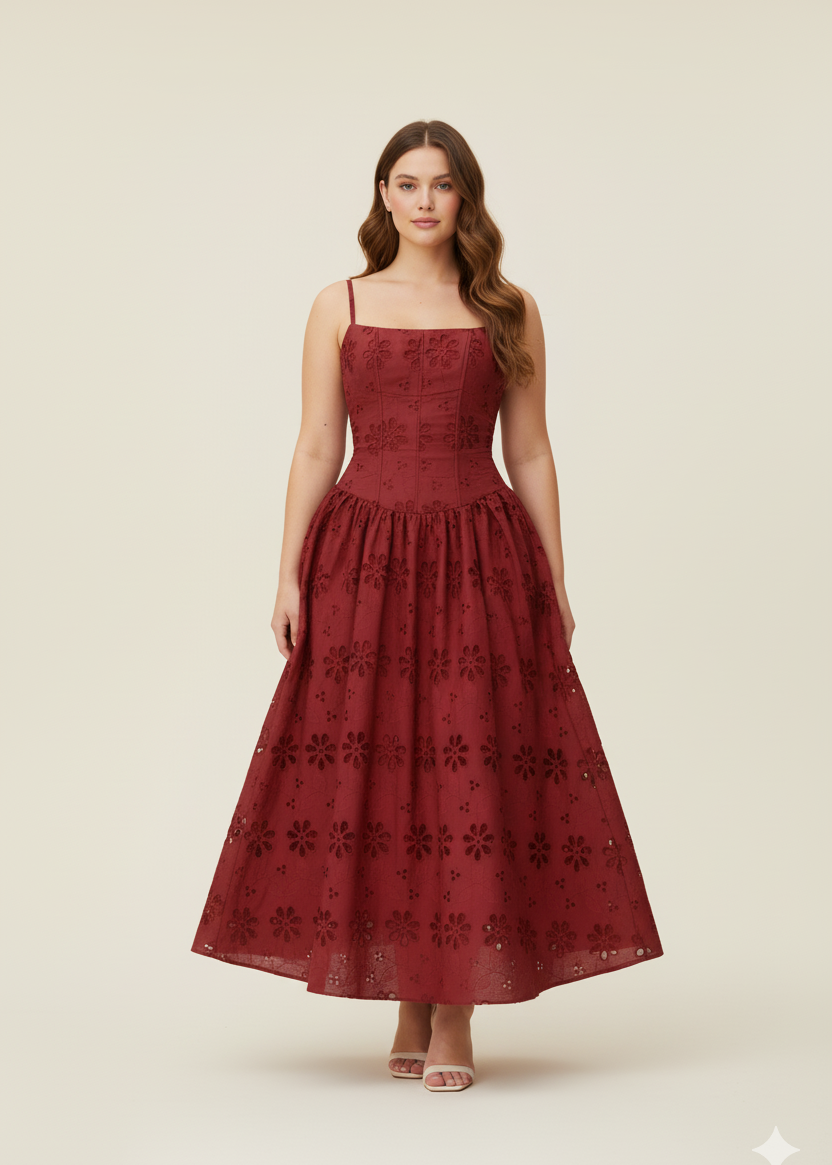 Enola Corset Midi Dress
