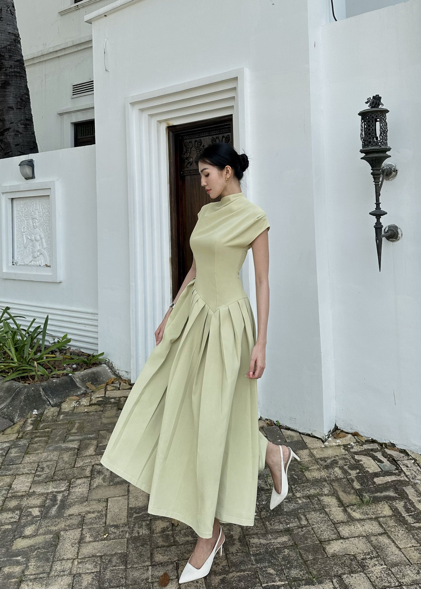 Oliver Pleated Midi Dress