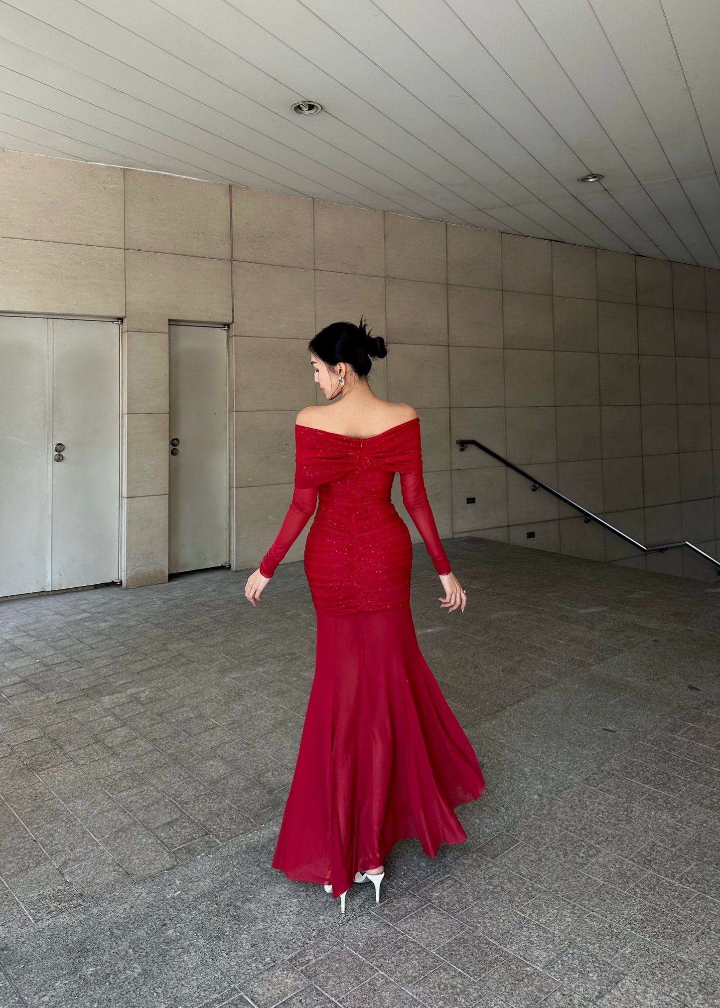 Luminous Bow Maxi dress