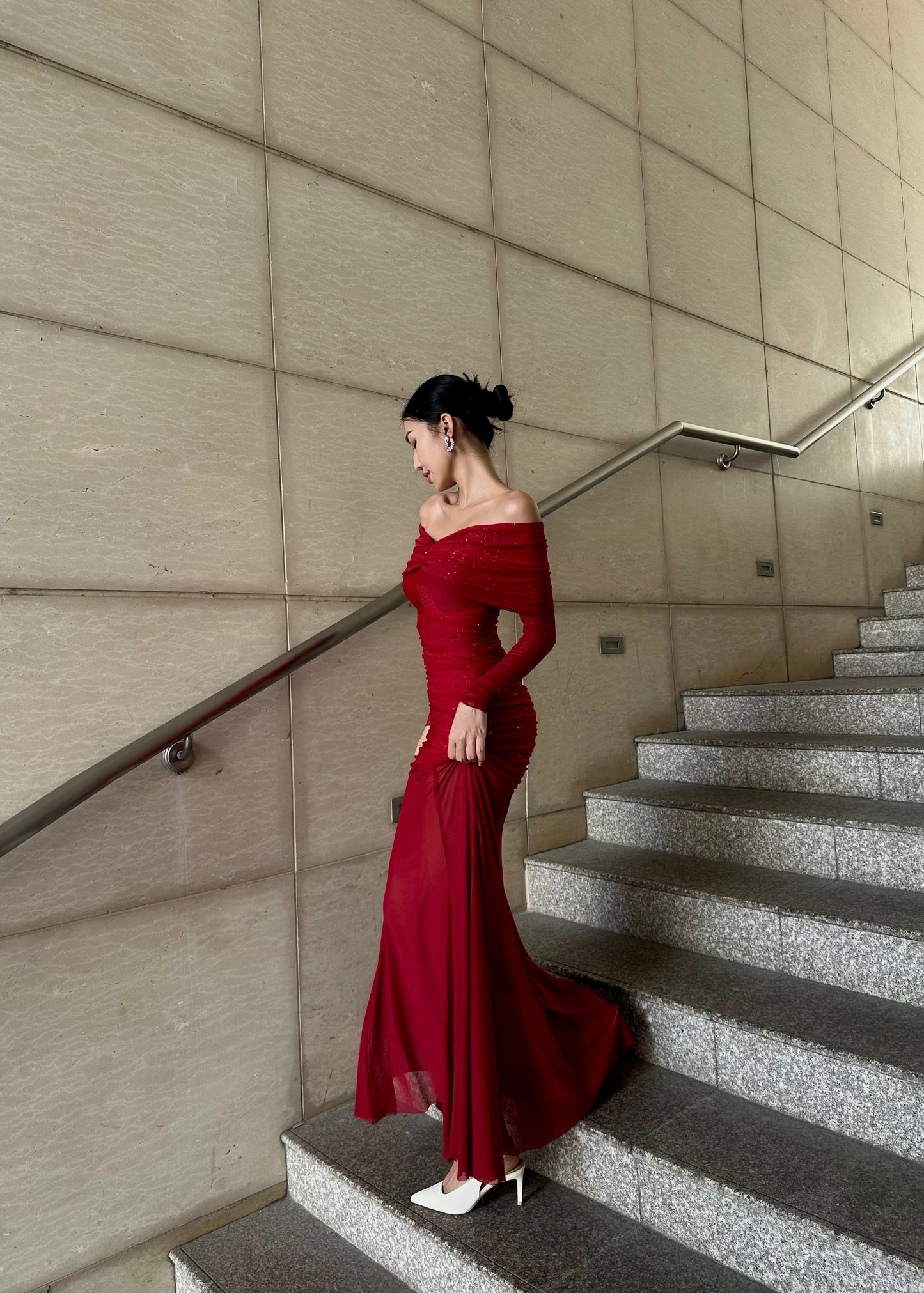 Luminous Bow Maxi dress