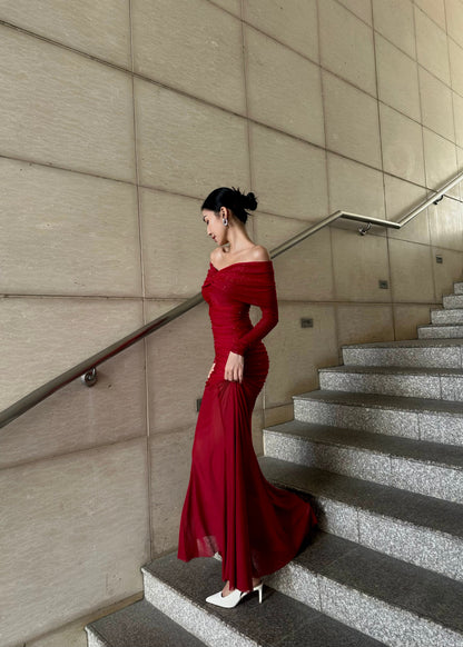 Luminous Bow Maxi dress